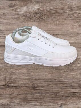 Cherokee Infinity Flow Nursing Shoes White Leather Slip Resistant Comfort 10